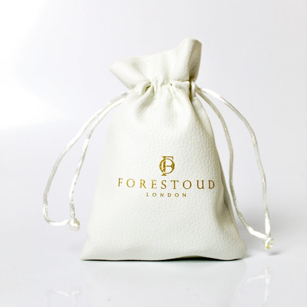 Luxury White Leather Pouch - ForestOud